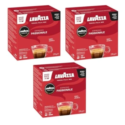 Image of Lavazza A Modo Mio Espresso Passionale Coffee Capsules (Pack of 3, Total 108 Pods)