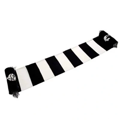 Image of Tottenham Hotspur Spurs FC Football Club White Blue Striped Scarf Badge Crest