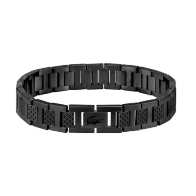 Image of Lacoste Men&#039;s METROPOLE Collection Link Bracelet Embellished with petit piqué pattern 2040119