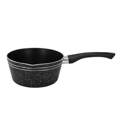 Image of Royalford Milk Pan 18 Cm Multipurpose Saucepan Non Stick Coating Soup Pot Pan, Easy to Clean, Induction Sauce with Pour Spout, Black