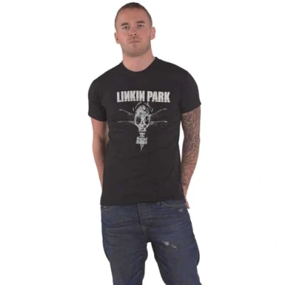 Image of Linkin Park T Shirt Gas Mask Band Logo Official Unisex Black XXL