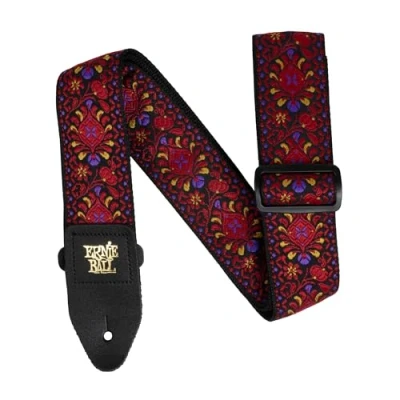 Image of Ernie Ball Jacquard Guitar/Bass Strap Crimson Royal Bloom