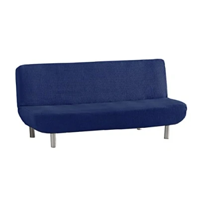 Image of Eysa Aquiles Elastic Clic Clac Sofa Cover 3 Seats, Polyester Cotton, Blue, 37 x 29 9 cm