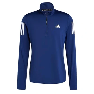 Image of adidas Performance OWN THE RUN HALF Long sleeved top, Men&#039;s, Size: XS, Dark blue