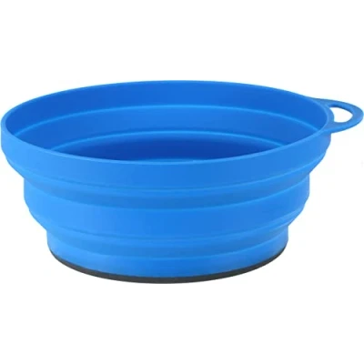Image of Lifeventure Silicon Ellipse Collapsible And Portable Bowl For Camping, Travel &amp; Outdoor Blue