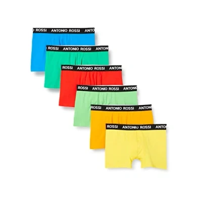 Image of ANTONIO ROSSI (3/6 Pack) Men&#039;s Fitted Boxer Hipsters Mens Boxers Shorts Multipack with Elastic Waistband Cotton Rich, Comfortable Underwear, Neon (6 Pack), XL