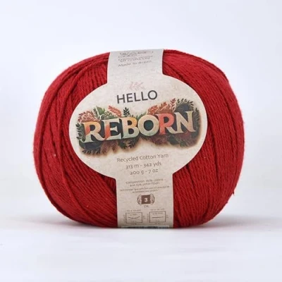 Image of Reborn Recycled Cotton Wine 200g DK Crochet/Knitting Yarn