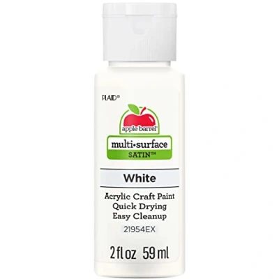 Image of Apple Barrel Acrylic Paint, White, 2oz