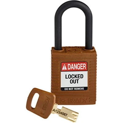 Image of SafeKey Nylon Padlock, 38mm x 84mm 19mm, Brown