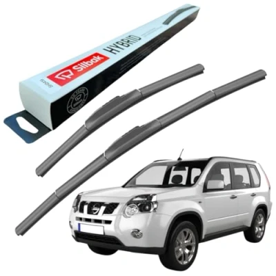 Image of Silbak Windscreen Wipers, fits for NISSAN X TRAIL (04/2007 12/2014) Front Wiper Blades, 600mm/400mm