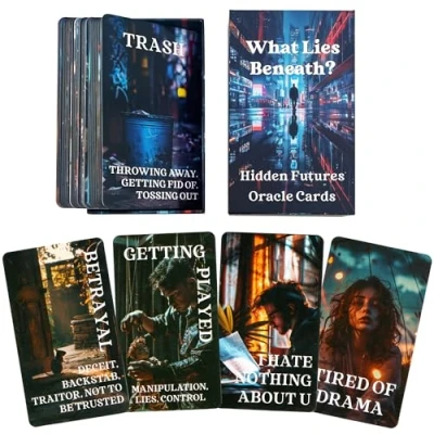 Image of GZXINKE Spill The Beans Oracle Cards, Relationships Life Deck, Cards Deck for Beginner, Revealing Secrets, Like Cheating, Betrayal, Haters