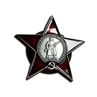 Image of Gold Order of The Red Star Russian Badge WW2 Soviet Military Decoration USSR Repro Pin