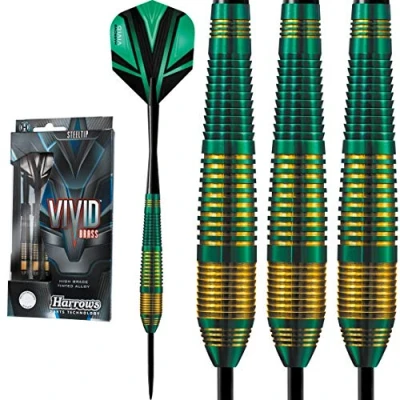Image of Harrows Vivid Darts Steel Tip Brass Green 24g