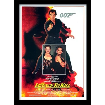 Image of James Bond License to Kill One Sheet A3 Framed Print