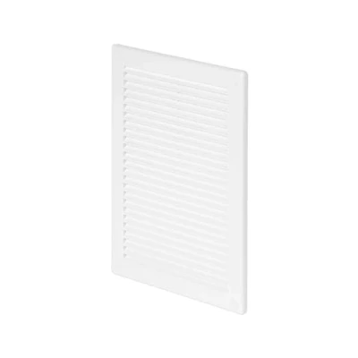 Image of Awenta Plastic Air Vent Grille Cover 180x250mm 7x10 inch, White with Insect Grid Fly Net, Screw Hole Covers for Better Look