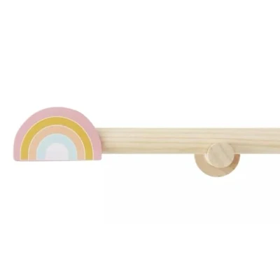 Image of Rainbow Curtain Pole Will Do Just That This Finely Crafted Wooden Features A Colourful Finial, Perfect For Adding Style To Your Kids Room Wood 120x 120cm
