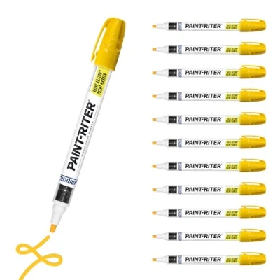 Image of Markal Paint Riter Valve Action Marker Yellow Box 12
