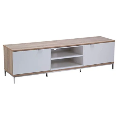 Image of Alphason Chaplin 1600 TV Cabinet Light Oak &amp; White