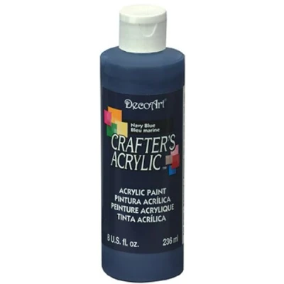 Image of Deco Art Crafters Acrylics Paint, Navy Blue, 236 ml (Pack of 1)