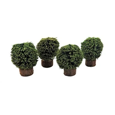 Image of Melody Jane Dolls House Set of 4 Shrubs Bushes Miniature 1:12 Garden Accessory