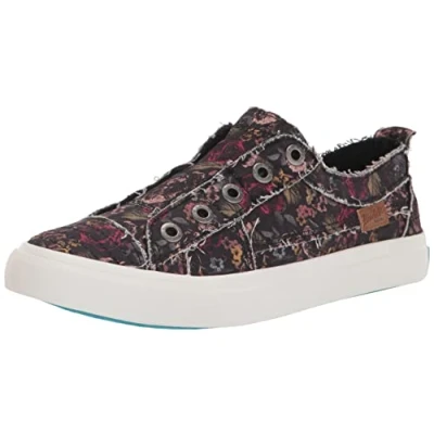 Image of Blowfish Malibu Women&#039;s Play Sneaker, Black Smashing Floral Canvas Print, 6 UK