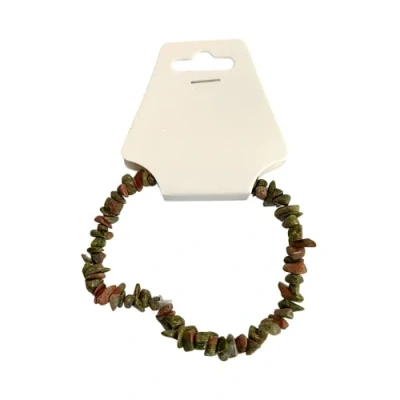 Image of VIE Gemstone Chip Stretch Bracelet (Unakite)