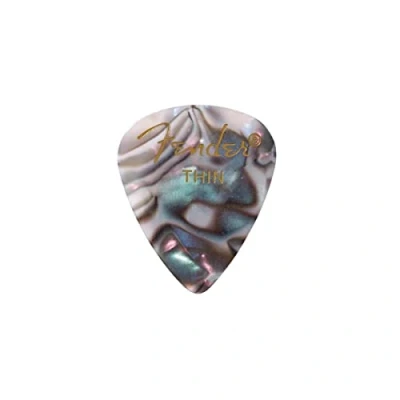 Image of Fender Premium Celluloid 351 Shape Picks, Thin, Abalone, 12 Pack