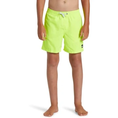 Image of Quiksilver Everyday Solid Volley Swimming shorts for kids, Size: 16t, Safety yellow