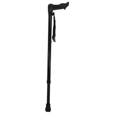Image of Aidapt Left Handed Adjustable Height Lightweight Walking Stick with Anti Slip Ferrule Foot to Aid Stability and Confidence when Supplied a Hanging Carry Strap