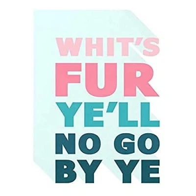 Image of Wee Blue Coo Scottish Phrase No Go By Ye Fate Scotland Scots Language Art Print