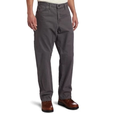 Image of Dickies Men’s Relaxed Fit Sanded Duck Carpenter Jean, Slate Grey, 36W x 32L