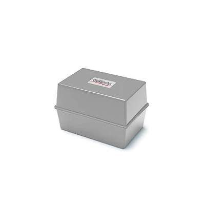 Image of Deflecto Value Size 6 x 4 Index Card Box Grey