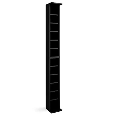 Image of Vicco Cd shelf, Black, 21 x 183.6 cm Tall