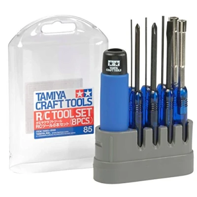 Image of Tamiya RC Tool Kit 8 Pieces with Screwdrivers &amp; Hex/Box Wrench Set