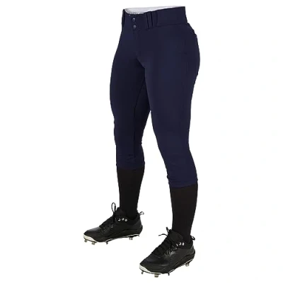 Image of CHAMPRO Women&#039;s Tournament Traditional Low Rise Polyester Softball Pant, Large, Navy