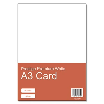 Image of Prestige 160gsm White Card Pack A3 25 Sheets