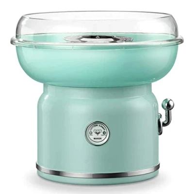 Image of SZAJOR Cotton Candy Maker, Household Professional Floss Machine, Hard Sugar for Kids Birthday Party Festival Gift,Green
