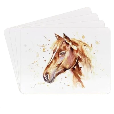 Image of The Leonardo Collection LP49087 Placemats Country Life Horse design Set of 4