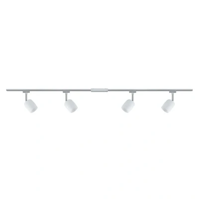 Image of Paulmann URail Blossom 4x base set chrome/satin