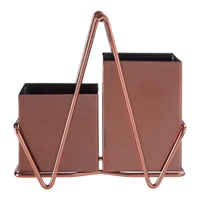 Image of Premier Housewares Cutlery Caddy, Stainless Steel, Rose Gold, One Size