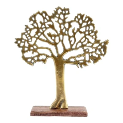 Image of F&amp;G Supplies Gold coloured &#039;Tree of Life&#039; Sculpture Decoration Jewellery Stand 35cm