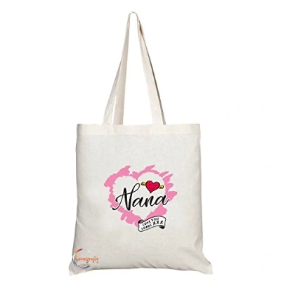 Image of Coralgraph Inc TB242 Nana Love You Loads Novelty Present Gift Printed Eco Friendly Stylish Long Handled Tote Shoulder Bag