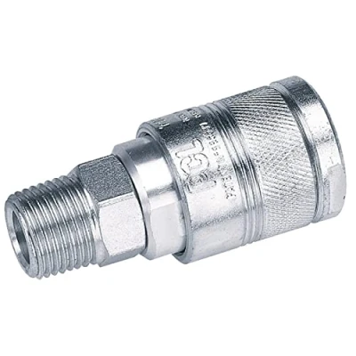 Image of Draper 25857 BSP Female Thread Air Line Coupling, 1/2&quot;, Blue
