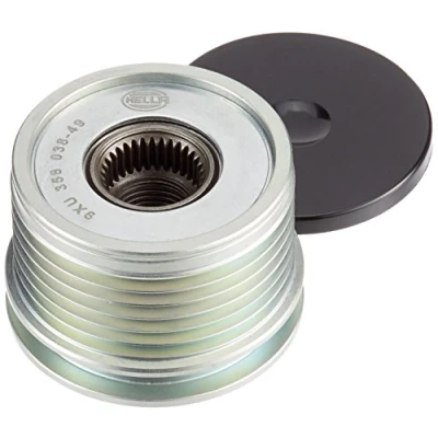 Image of 2310000Q0D, 2310000Q0E, 2310000Q0G, 2310000Q1B, 2310000Q2C Freewheel Clutch HELLA 9XU 358 038 491 43,7mm with cap RENAULT: MEGANE 2, CLIO 3, Kadjar
