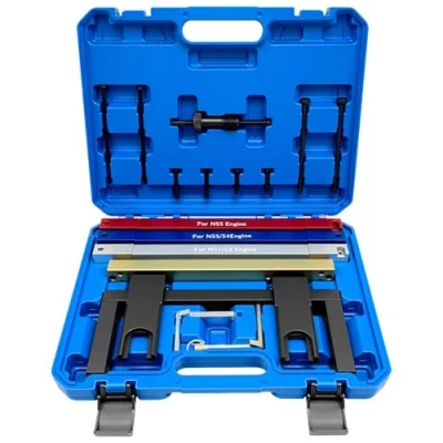 Image of ZKTOOL Engine Camshaft Alignment Locking Timing Tool Kit Compatible for BMW 2.5 3.0 N51 N52 N53 N54 N55 E60 E61 E63 E64 E65, Crankshaft Flywheel Setting Set, Chain Belt Tensioning