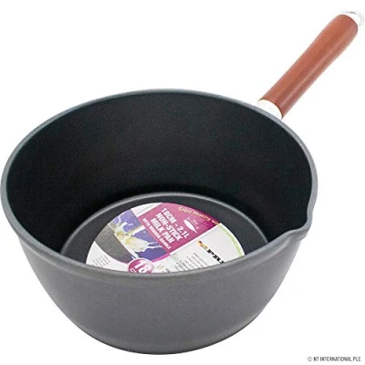 Image of 18CM Milk pan Wooden Handle Induction Non Stick Cooking Pot Kitchen