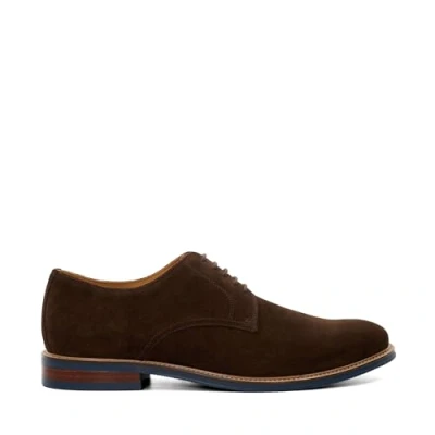 Image of Dune Mens Stanley Smart Lace Up Shoes Size UK 9 Flat Heel Suede Brown