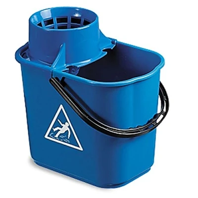 Image of Colour Coded Blue Heavy Duty Mop Bucket with Wringer for General Low Risk Areas