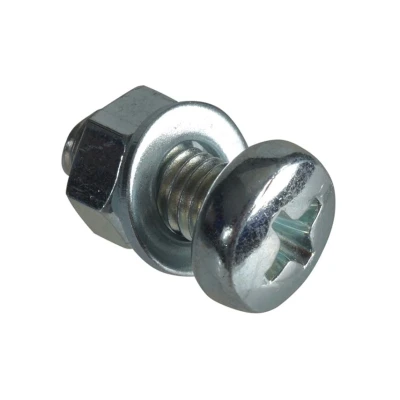 Image of ForgePack Machine Screws w/Nuts &amp; Washers M5 x 12mm Zinc Plated Pack 14