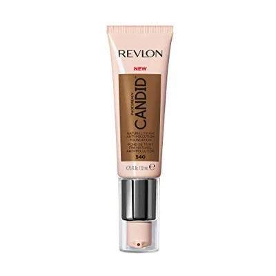 Image of Revlon PhotoReady Candid Natural Finish Foundation, with Anti Pollution, Antioxidant, Blue Light Ingredients, Walnut (540), 22 ml